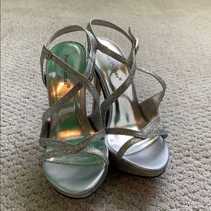 Sparkly silver shoes